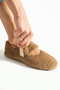 Mink Plush Winter Flat Sole Women's Ballerinas Ft3939 - 4