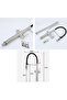 Kitchen Sink Faucet with Dual Flow Water Purification Outlet, Spiral and Spout, Nickel, 7 Year Warranty, Imported - 7