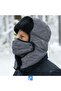 70% Acrylic 30% Cotton, Water Resistant Russian Pilot Hat with Soft Fur Inside (Masked)
