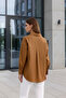 Milky Brown 96% Cotton Flexible Poplin Women's Shirt 1163 - 4