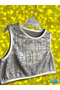 Double Girl's Shorts Summer Suit Combed Cotton Crop Shiny Printed Top White Combed Cotton Shorts - 4