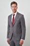Men's Gray Polyviscose Slim Fit Mono Collar Suit - 4