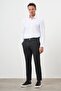 Men's Black Polyviscose Trend Pleated Slim Fit Sports Trousers - 5