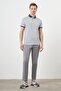 Men's Anthracite Trend Compact Rotation Print Pique Polo Neck T-Shirt - 4