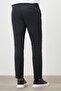 Men's Black Polyviscose Trend Pleated Slim Fit Sports Trousers - 4