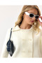 Women's Ecru Cool Premium Knitwear Cardigan with Button Detail and Stylish Polo Collar Detail - 2
