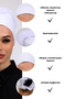 Non-Slip Ruffled Silicone Seamless Bonnet White - Non-Slip Women's Hijab Tie Underwear Bonnet - 4