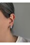 Steel Silver Double Row Fitted Stone Luve Earrings -No Tarnishing- - 3