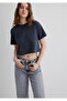 Anthracite Crop Basic T-Shirt Crop / Short Cut 1613072-70763 - 4