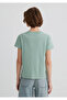 Cat Printed Green T-Shirt Semi Slim Fit / Semi Slim Fit 1613200 -71787 - 4