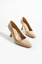 Beige Patent Leather Vegan Leather 7cm Thin Heels Memory Pad Pointed Toe Daily Office Evening Dress Stiletto - 6