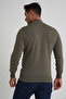 Men's Khaki 100% Cotton Half Turtleneck Knitwear Sweater Trist-1104 - 4