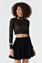 Flounced Shorts Skirt Black - 5