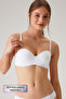 Economic Pack of 2 Black and White 6800 Ales Ultra Light Whole Cup Non-Filled Micro Strapless Bra Set - 5