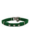 Velvet Bell Heart Cat Collar Green - 2