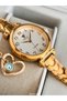 2 Years Warranty Steel Cord Bridal Engagement Wedding Women Wristwatch+Evil Eye Beaded Bracelet - 3