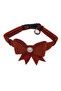 Velvet Bell Ribbon Cat Collar Orange - 2