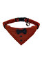 Velvet Bell Scarfed Cat Neck Collar Orange - 2