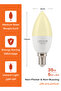 لمبة شمعة LED بقوة 5 وات C37 E14، عبوة من 6 قطع - أبيض دافئ 3000 كلفن - 400 لومن، ما يعادل 35 وات، غير قابلة للتعتيم - 2