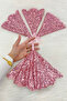 Pink Sparkling Sequin Bride Groom Handkerchief, Sequin Sequin Detail, Wedding Henna Circumcision Promise Engagement Bride - 4
