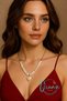 Stone Quartz Heart Tipped Stainless Steel Special Design Women's Necklace - 2