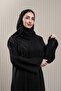 عباية لافينيا للسيدات مع تطريز على الكتف على الجانب الأيمن والأكمام. - 4