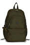 Crinkle Fabric Unisex School Backpack with Khaki Accessories - Middle School High School 1660