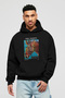 Andy Warhol Front Printed Black Hoodie Oversize Hooded Sweatshirt Men Women