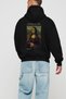 Leonardo Da Vinci Mona Lisa Back Printed Black Hoodie Oversized Hooded Sweatshirt Men Women - 3