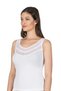 Özkan 20582 Women's Cotton Lycra Single Jersey Thick Strap Tulle Detailed Athlete - 3
