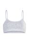 Özkan 42324 Girl's Cotton Single Jersey Flexible Comfortable Unpadded Thin Strap Training Bra Half Tank Top