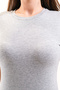 725400_Women's Crew Neck, Short Sleeve, Long, Plain Solid, Lycra Knitted Dress - 5