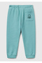 Boy's Grey-Green Sweatpants with Logo on Back Pocket - 2