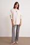 6913 Women's Loose Soft Textured Oversize Knit Sweater Natural - 2
