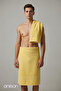 2 Pack Yellow Greek Bath Towels - 70X140 Cm, 490 Gr, 100% Cotton, Spa and Hotel Towels - 2