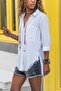 White Side Buttoned Skirt Tassel Shirt Gk-Ayn1666 70 50