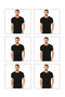 Özkan 0265 6-Pack Men's 95% Cotton Closed Crew Neck Half Sleeve Undershirt T-Shirt