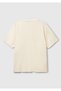Men's Stone Color Cotton and Linen Blend Raglan Sleeve Relax Fit T-Shirt - 4