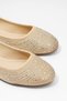 Daily Gold Women's Ballerinas Oval Toe Silver Stone Satin Orthopedic Lightweight Home Work Office Shoes 38 - 7