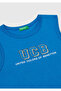 Boy's Cobalt Blue Benetton Logo Printed Undershirt - 3