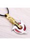 Naruto Uzumaki Necklace Anime Manga Steel Necklace Itachi Uchiha 🔴   Gold Detailed Anime-Inspired Red Eye Necklace - 7