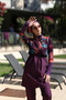 Ethnic Model Sports Lycra Design Hijab Double Swimsuit - 2
