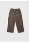 Boy's Anthracite Faded Effect Loose Fit Sweatpants with Side Detail and Drawstring - 3