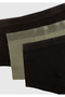 Men's Black Cotton Blend Logo Banded 3-Piece Boxer Set - 2