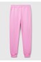Women's Pink Cotton Blend Logo Printed Jogger Sweatpants with Elastic Waist - 4