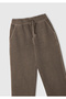 Boy's Anthracite Faded Effect Loose Fit Sweatpants with Side Detail and Drawstring - 2