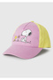 Boy's Lilac Peanuts Printed Color Block Cap Hat