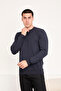 Men's Basic Long Sleeve Plain Sweatshirt - 4