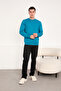Men's Basic Long Sleeve Plain Sweatshirt - 2