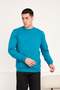 Men's Basic Long Sleeve Plain Sweatshirt - 4
